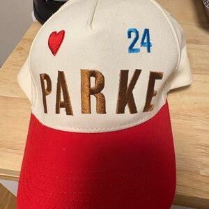 Parke Red and Cream Women's Cap